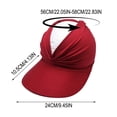 thumbnail image 3 of 2026 New Women's UV Protection Sun Visor Hat, Sun Hats for Women, Lightweight Foldable Ponytail Sports Cap Beach Outdoor, 3 of 6