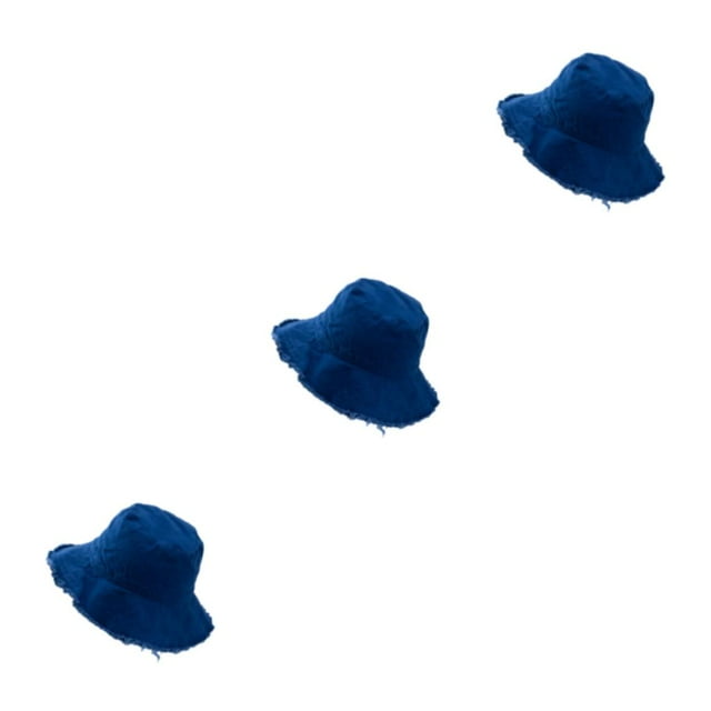 Decodeary Easy To Wear Hat Stylish Sun Protection For Any Occasion Stylish Protection Bucket Hat Caps Casual Comfort dark blue 3Set