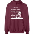 thumbnail image 2 of OXI Hoodie Sweatshirt - I Like Poetry Long Walk On The Beach, Basic Casual Hoodie for Men's and Women Fleece Hoodie Long Sleeve - Maroon Medium, 2 of 3