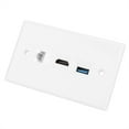 thumbnail image 1 of USB Wall Panel, USB 3.0 Interface Socket Panel, ABS For Hotel Office Building Home Decoration Kitchen, 1 of 8