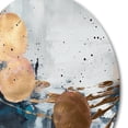 thumbnail image 3 of Designart "Bold Shaped Marble in Gold and Green" Abstract Marble Metal Round Art Living Room, 3 of 5