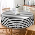 thumbnail image 3 of Tchckioa Minimalist Tablecloth,60 Inch Round Oil-resistant Table Cloth Cover for Kitchen,Black and White, 3 of 6