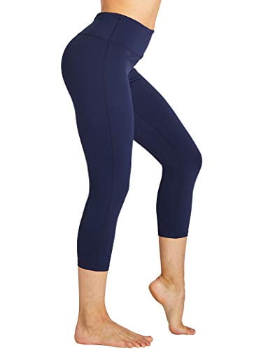 COOLOMG Womens Yoga Capri Leggings 
