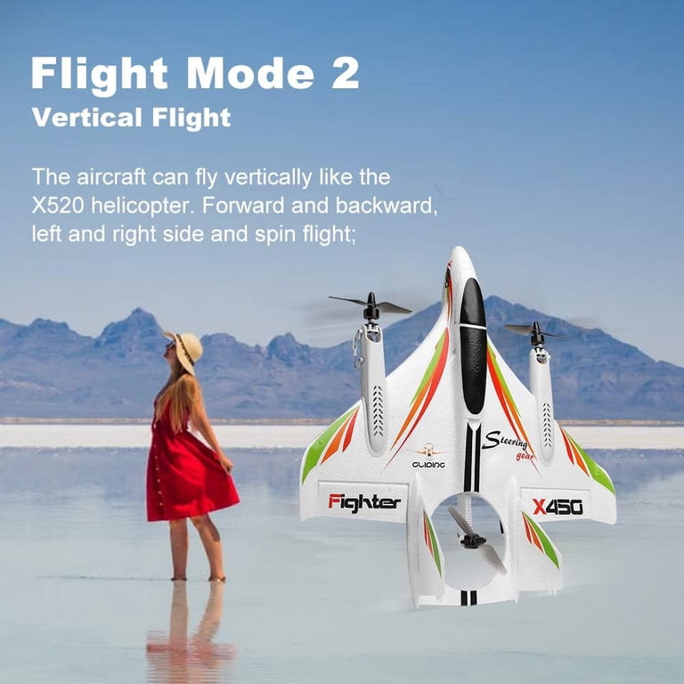 Bruce&Shark RC Airplane WLtoys XK X450, 2.4G Remote Control Plane