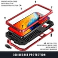 thumbnail image 4 of SaniMore for iPhone 14 Plus 6.7" 2022 Tri-layer Case with Wireless Charging Tempered Glass Screen Protector Hidden Bracket Drop Resistant Heavy Duty Protective Case for iPhone 14 Plus,  Red, 4 of 8