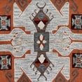thumbnail image 6 of Ox Bay Talia 6' Octagon Terracotta/Gray Bordered Geometric Wool Indoor Area Rug, 6 of 7