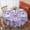 Butterfly And Dandelion, variant on Butterfly and Floral Purple Pattern Round Tablecloth 70"x70", Wrinkle Resistant Wipeable Table Cover for Kitchen Dining Room Picnic Patio and Party