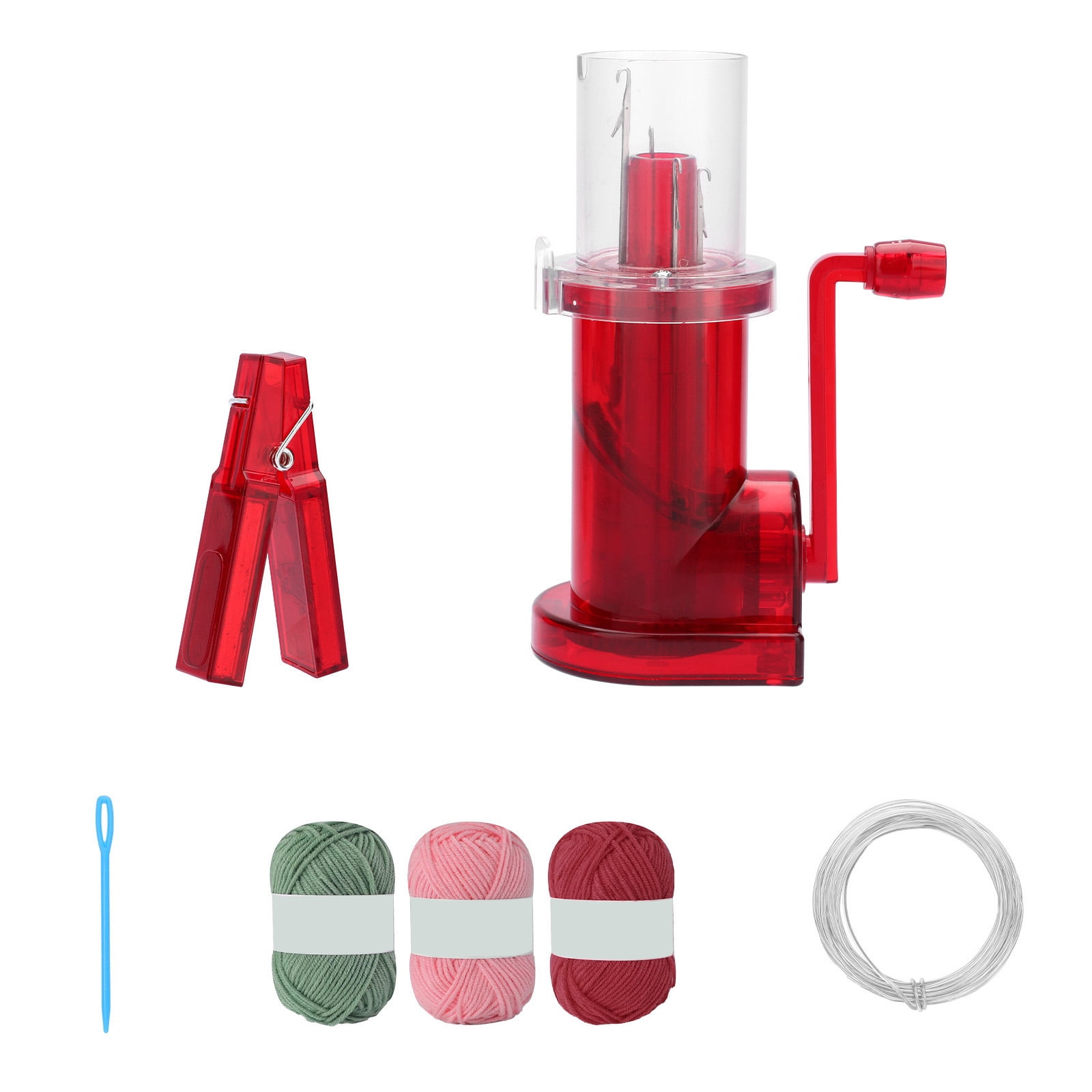 Household Hand Spool Hand Knitting Machine Craft Tool Needle Thread Tool Set for Weaving