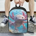 thumbnail image 6 of Disketp Cute Underwater Axolotl School Backpack, Lightweight Basic Middle School Bookbags 17 Inch Casual Daypack for Student College, Travel or Outdoor, 6 of 6