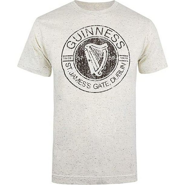 Guinness - Camiseta Saint James Gate Emblema para Hombre (Crudo)
