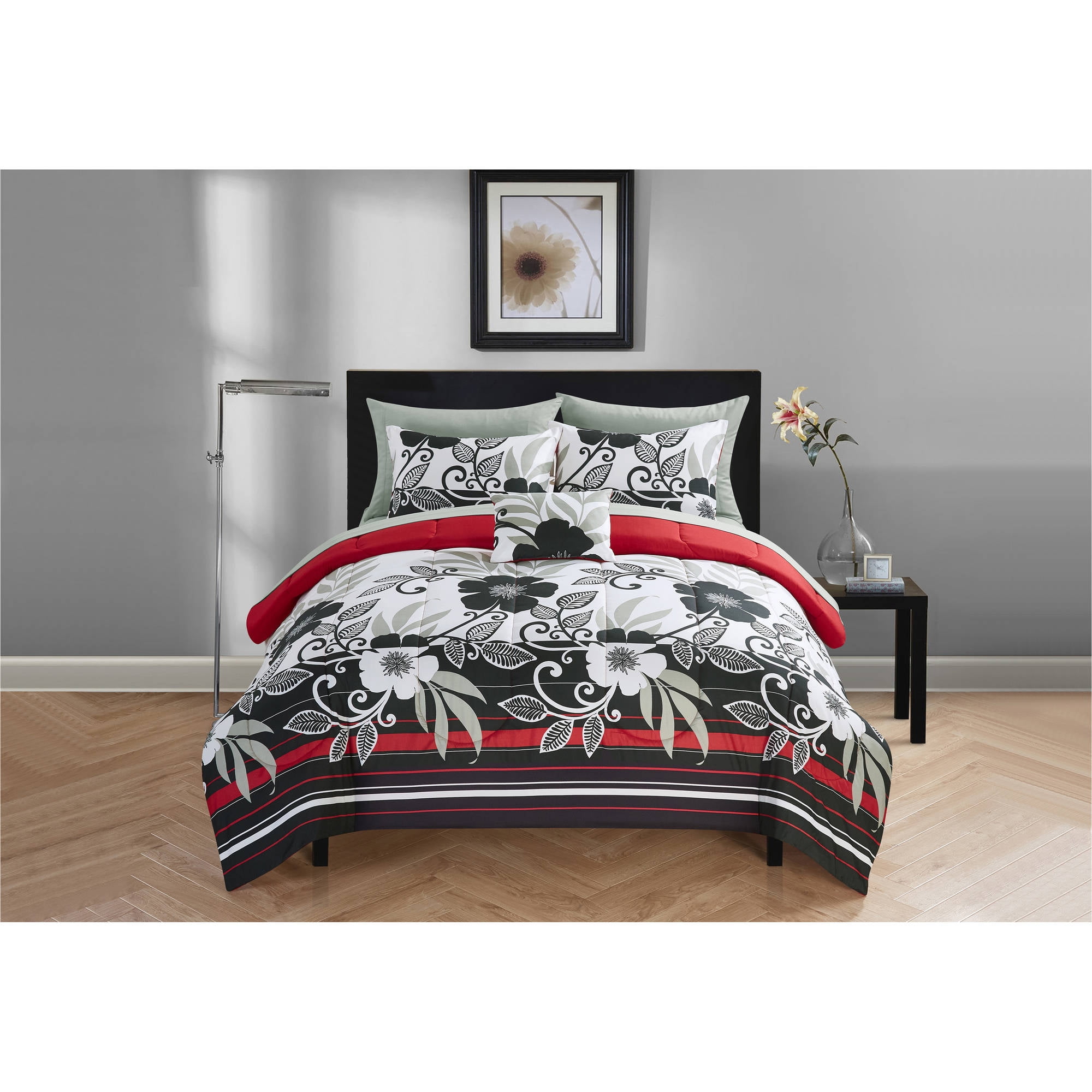 Mainstays Graphique Bed in a Bag Bedding Set