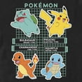 thumbnail image 2 of Men's Pokemon Starters Grid Pokedex Graphic Tee Black 3X Large, 2 of 5