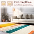 thumbnail image 2 of ODIKA 4'x6' Machine Washable Non-Slip Area Rug, Whimsical Stripe Symphony Artistic for High Traffic Rug, Yellow, 122444, 2 of 7