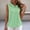 Green, variant on Womens Sleeveless Collared Blouse Relaxed Fit Gray Cotton Polyester Blend Wrinkle Resistant Top,Size L