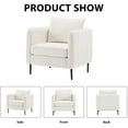 thumbnail image 5 of SZLIZCCC Modern Velvet Accent Chair, Single Sofa Chairs Armchair with Square Arm, Upholstered Accent Chairs for Living Room, Bedroom, Apartment, 5 of 8