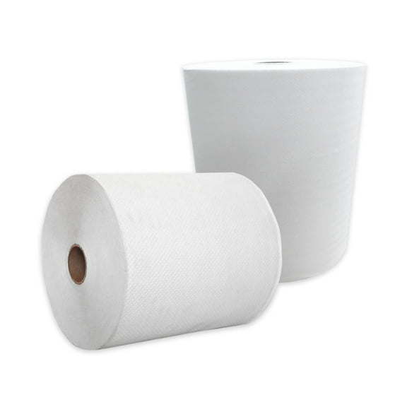 Toalla en rollo Biodegradable Convertipap color blanco Caja con 6 rollos de 180 metros