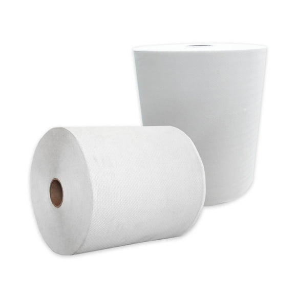 Toalla en rollo Biodegradable Convertipap color blanco Caja con 6 rollos de 180 metros