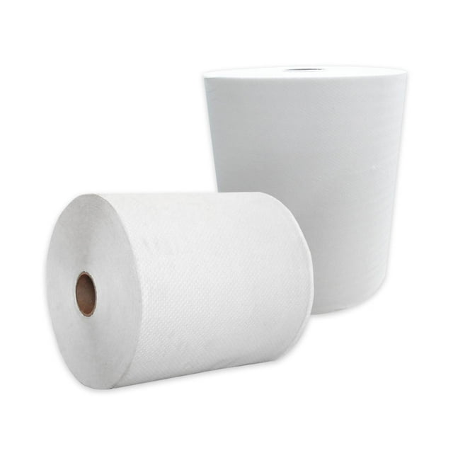 Toalla en rollo Biodegradable Convertipap color blanco Caja con 6 rollos de 180 metros