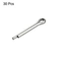 thumbnail image 3 of Uxcell Split Cotter Pin, 2x12mm 316 Stainless Steel Clip Fastener Fitting, Silver 30Pack, 3 of 5