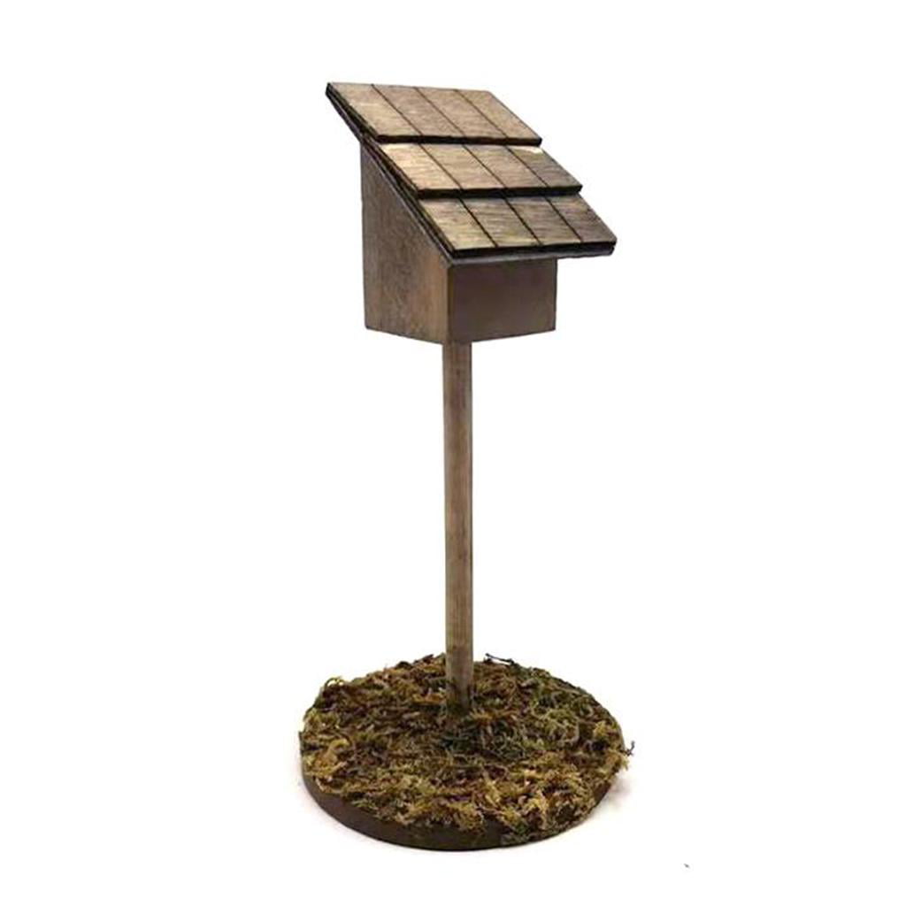 Miniature Wooden Bird Feeder Filled with Seed DOLLHOUSE Miniatures 1:12 Scale 