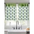 thumbnail image 2 of Tropical Leaves Sheer Curtains 54 Inch Length 2 Panels for Living Room, Green Monstera Palm Leaf Trees Botanical Voile Kitchen Curtain Set, Luxury Privacy Drapes Window Treatment for Bedroom, 2 of 7