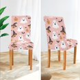 thumbnail image 3 of Yayeee 2 Pack Dining Chair Covers Stretch Parson Chairs Slipcovers Seat Protector, Pastel Pink Halloween, 3 of 6