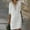 01 White, variant on Women's Novelty Dresses Fashion Women Summer Casual V-Neck Solid Color Short Sleeve Dress