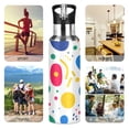 thumbnail image 7 of Yayeee 33oz Insulated Water Bottle Double Wall Stainless Steel with Flip Straw Lid, Colorful Round, 7 of 7