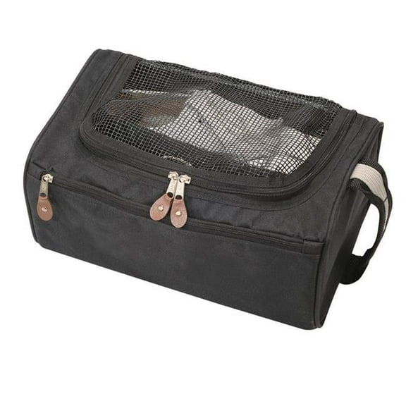 Golf Shoe Bag - Black with Taupe / Black Handle