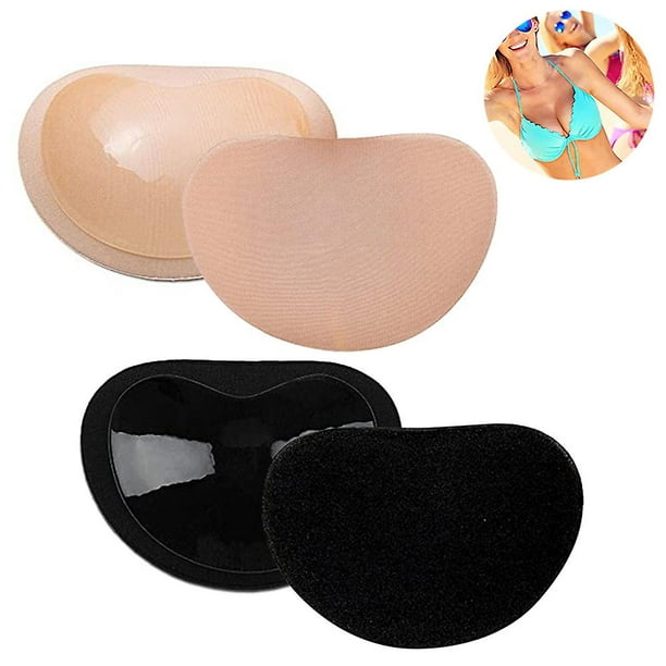 2 Pairs Silicone Bra Inserts Self-adhesive Bra Pads Inserts Removable Sticky  Breast Enhancer Pads Breast Lifter For Women 