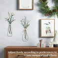 thumbnail image 4 of EUWBSSR 6Pcs Metal Flower Wall Art Beautiful Metal Vase Wall Decor Decorative Vase Art for Living Room Bathroom Bedroom Dining Room,13.77*5.9in, 4 of 11