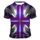 thumbnail image 4 of Mens Camisas de Manga Corta Impresión Casual Deportes Cuello Redondo Blusa, Poliéster Ligero para la Primavera Verano Al Aire Libre Uso Diario, 4 of 4