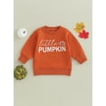 thumbnail image 2 of Bagilaanoe Toddler Baby Girl Boy Halloween Sweatshirt Long Sleeve Letter Print Pullover 6M 12M 18M 24M 3T Kids Fall Loose Tee Tops, 2 of 8