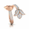 thumbnail image 6 of HeartsAndYou 3ct Round Cut Moissanite Floral Lotus Bypass Engagement Ring for Women 18k Rose Gold over Silver Stylish, 6 of 8