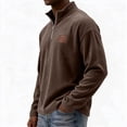 thumbnail image 6 of Men's Quarter Zip Long Sleeve Mock Neck Pullover Sweatshirt XL, 6 of 6