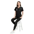 thumbnail image 1 of Conjunto de ropa de lavado de hospital, ropa de enfermera para quirófano de clínica oral, ropa de manga corta con cuello en V para cepillarse las manos, 1 of 6