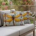 thumbnail image 4 of Pack of 2 Outdoor Pillow Covers 20x12 Inch Waterproof Vintage Dragonfly Throw Pillow Covers,Decorative Couch Pillow Shams Protectors Spring Summer Abstract Oil Painting Patio Cushion Pillowcases, 4 of 8