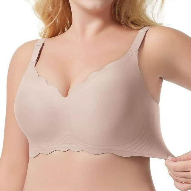 Lixiuxyad Soutiens-gorge Grande Taille pour Femmes, Soutien-Gorge Mode Régulier à Armatures Ondulées