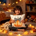thumbnail image 5 of Halloween Pillow Cover 18x18 Inch Vintage Spooky Fall Festive Throw Pillow Case Soft Decorative Cushion Cover with Hidden Zipper,for Home Couch Bed Indoor Outdoor, 5 of 7
