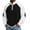Black, variant on Men Long Sleeve Raglan Color Block Waffle Quarter Zip Stand Collar Sweatshirt Contrast Elbow Patches Elastic Cuff Hem Lightweight Transitional Daily Pullover Blue XXXXXL