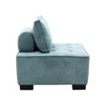 thumbnail image 3 of Accent Recliner Chair with Back Pillow, Lazy Sofa Chair Stable Plastic Legs, Square Ottoman Bench with Soft Padded Seat for Living Room, Bedroom, Weight Capacity 275 LBS, 3 of 9