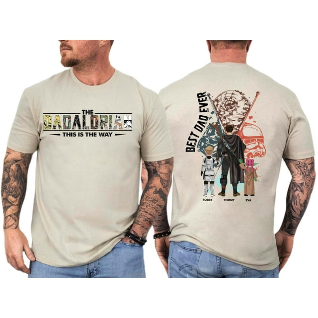 The Dadalorian Shirt Personalized With Kids Names, Custom Father's Day Gift, Best Dad Ever - Pepper - L