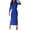 Blue, variant on Women's Spring Fall 2 Piece Sweater Set Rib Knit Long Sleeve Crop Top Maxi Bodycon Skirt Casual Winter Outfits