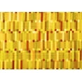 thumbnail image 1 of Ahgly Company Machine Washable Indoor Rectangle Abstract Yellow Contemporary Area Rugs, 2' x 5', 1 of 4