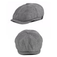 thumbnail image 4 of Acrylic Fiber Newsboy Cap For Men Classic Vintage Cabbie Hat Elastic Flat Beret Cap, 4 of 5