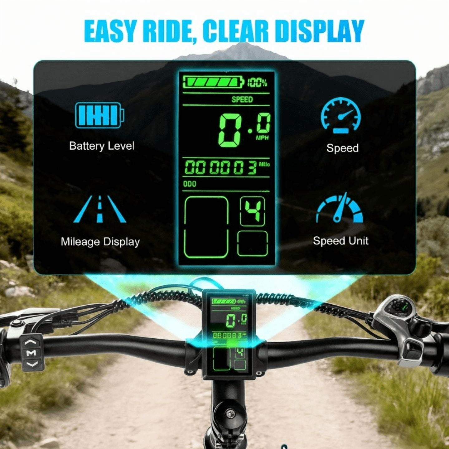 EOEOTWO 26" Fat Tire Electric Bike for Adults, 1500W Peak Motor, 48V 20Ah Battery Mountain Bike, 30 MPH Top Speed, Front Suspension & Dual Disc Brakes, 330 lbs Max Load All-Terrain E-Bike UL 2849