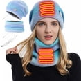 thumbnail image 1 of Conjunto De 2 Uds De Gorro Y Bufanda Calefactables, Gorro Tejido Con Tinte De Lazo Para Invierno Con Calor USB, Bufanda Para Hombres Y Mujeres, Para Esquiar Al Aire Libre, Ciclismo ANGGREK  Otros, 1 of 7