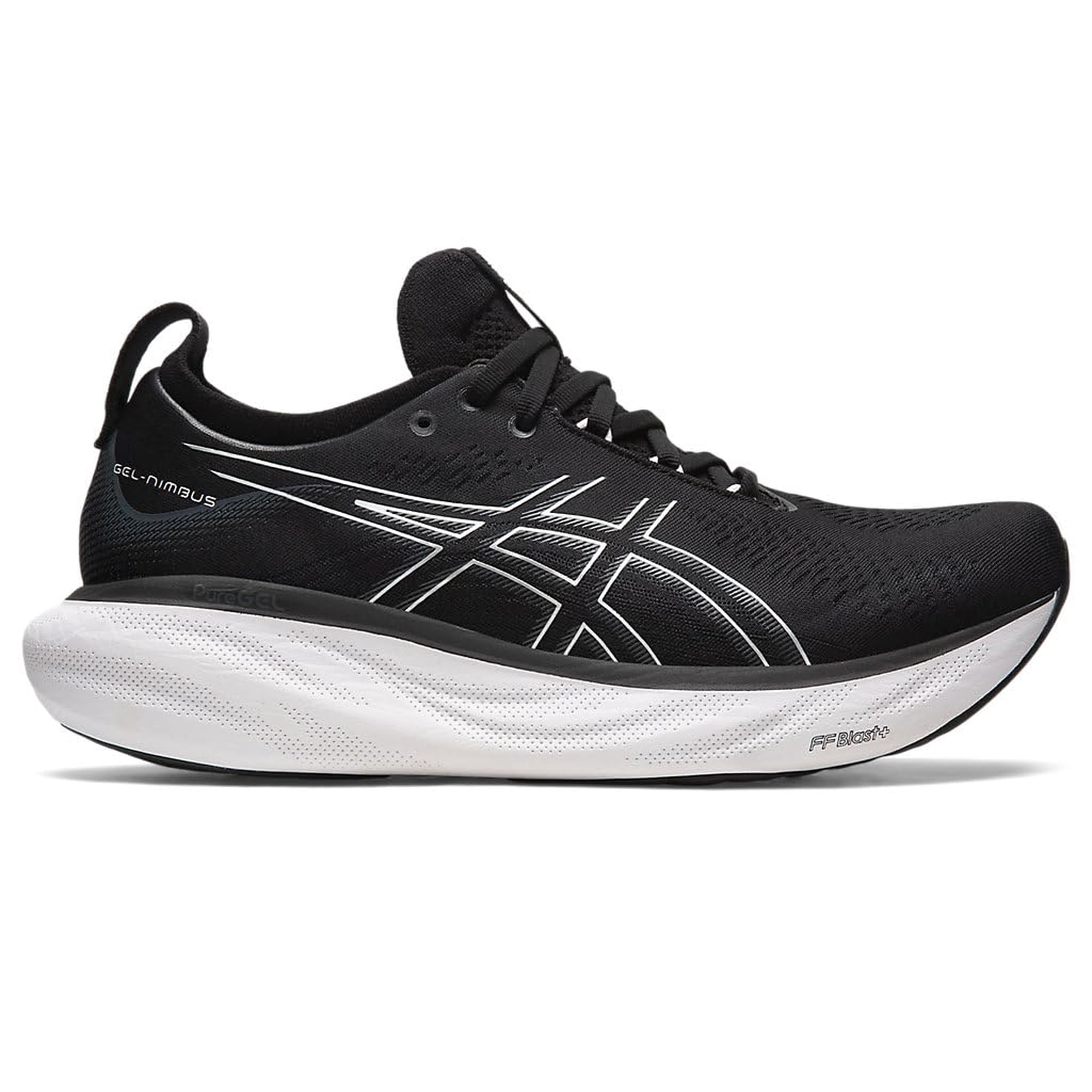 ASICS Men's Gel-Nimbus 25 Running Shoes, Size 12.5 US ( WIDE ), Black/Pure Silver