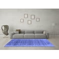 thumbnail image 3 of Ahgly Company Machine Washable Indoor Rectangle Oriental Blue Industrial Area Rugs, 7' x 10', 3 of 4