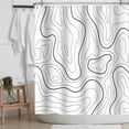 thumbnail image 3 of Black White Shower Curtain Cow Print White Cattle Skin Abstract Farm Animals Cowboy Fabric Shower Curtains Bathroom Accessories 72x72 Inches, 3 of 6